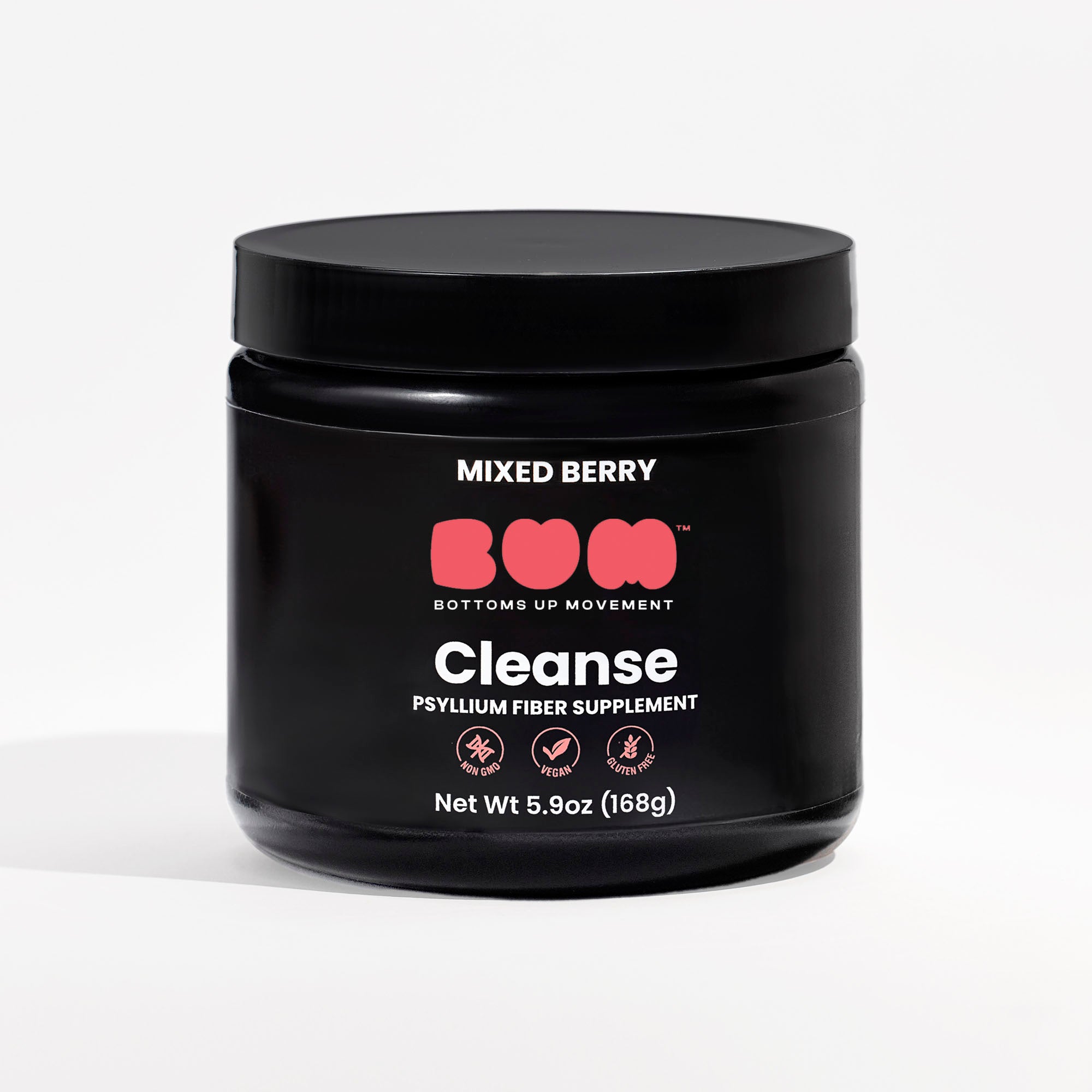 BUM Cleanse, Psyllium Husk Fiber Powder, Mixed Berry Flavored with Stevia