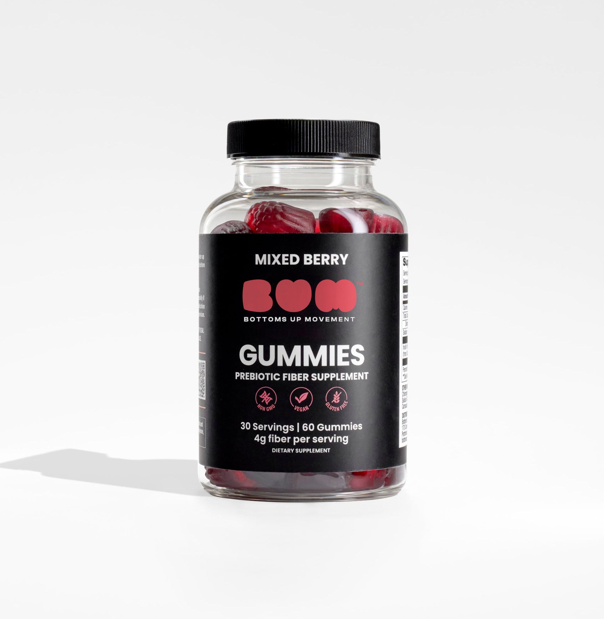 BUM Gummies, Prebiotic Fiber Supplement For Bottoming Prep, Improved Digestion, & Regularity