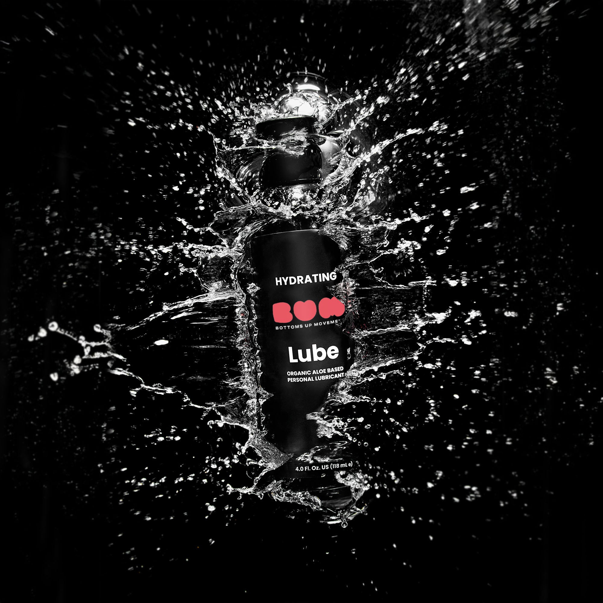 BUM Water Based Lube, Hydrating Personal Lubricant With Organic Aloe, 4oz