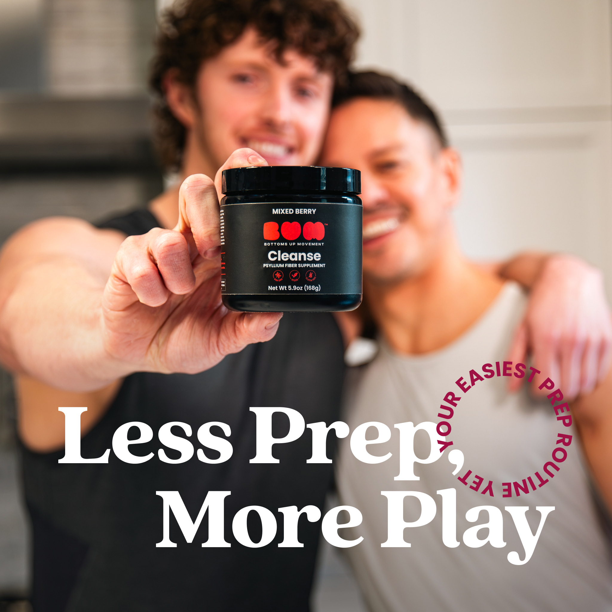 BUM Cleanse, Psyllium Husk Fiber Powder, Mixed Berry Flavored with Stevia