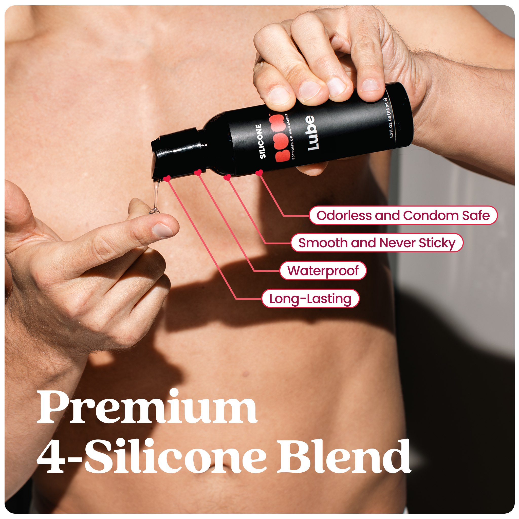 Silicone-Based Personal Lubricant, 4oz (BUM) Bottoms Up Movement Silicone-Based Personal Lubricant, 4oz (BUM) Bottoms Up Movement